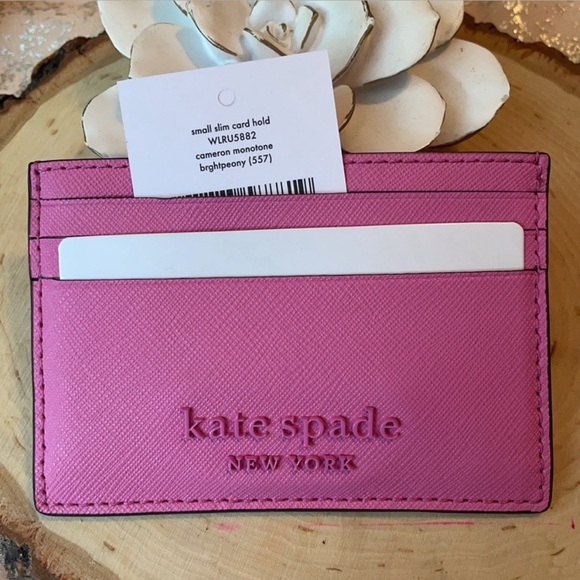 NWT KATE SPADE PINK CAMERON MONOTONE CARD HOLDER! - Picture 2 of 4